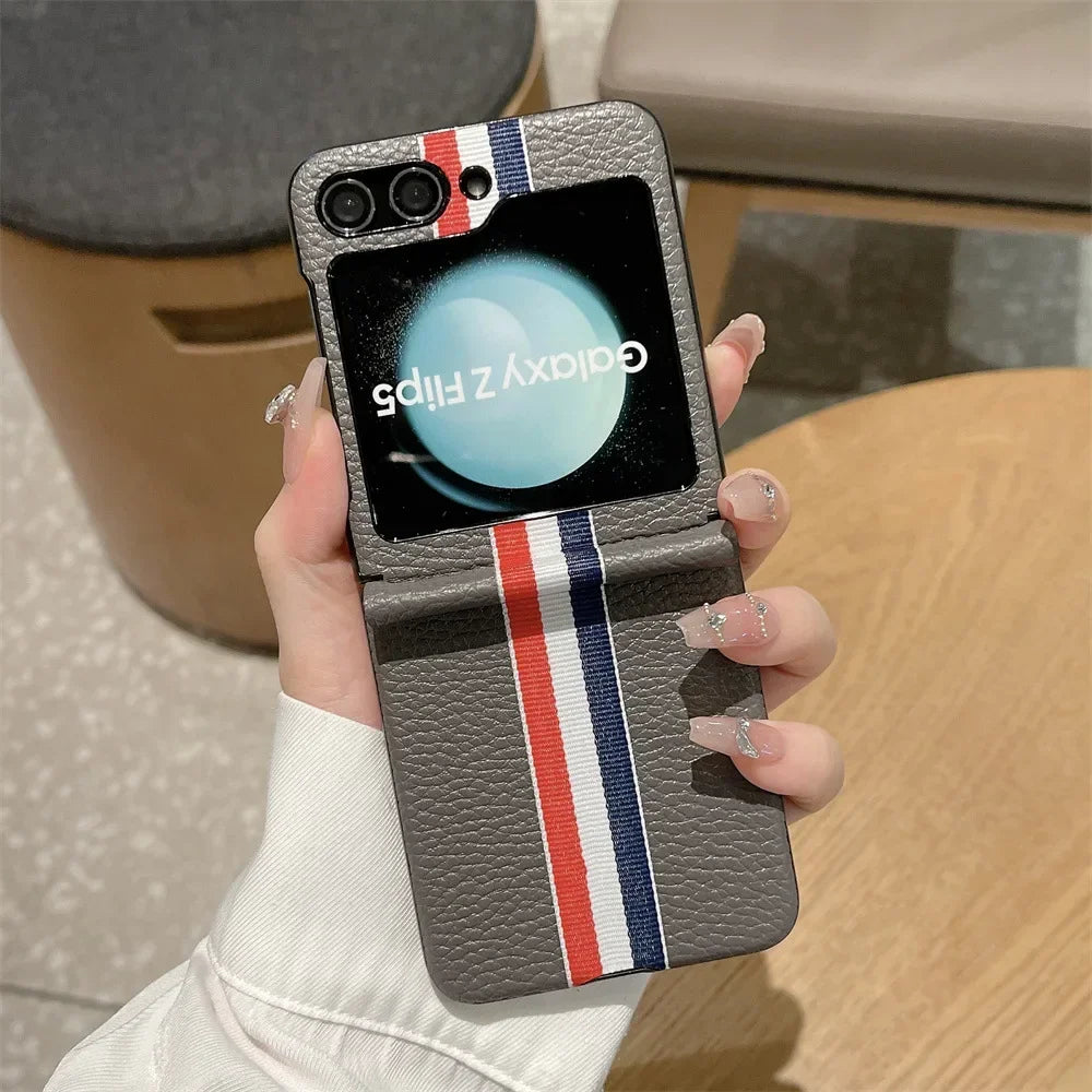 Litchi Leather Case for Samsung Galaxy Z Flip - Premium Mobile Phone Cases from Dressmycell.com - Just $22! Shop now at Dressmycell.com Litchi Leather Case for Samsung Galaxy Z Flip - Premium Mobile Phone Cases from Dressmycell.com - Just $22! Shop now at Dressmycell.com